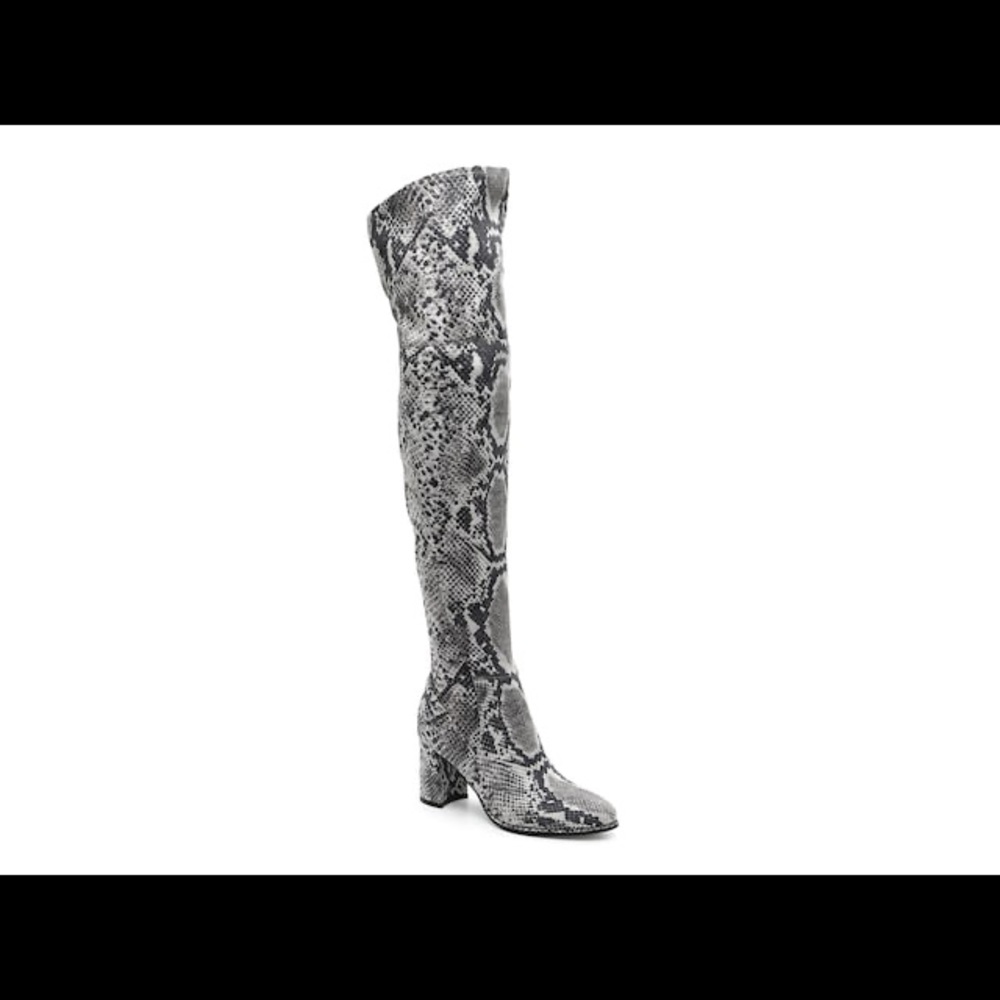Marc Fisher Over the Knee Snake Print Boot